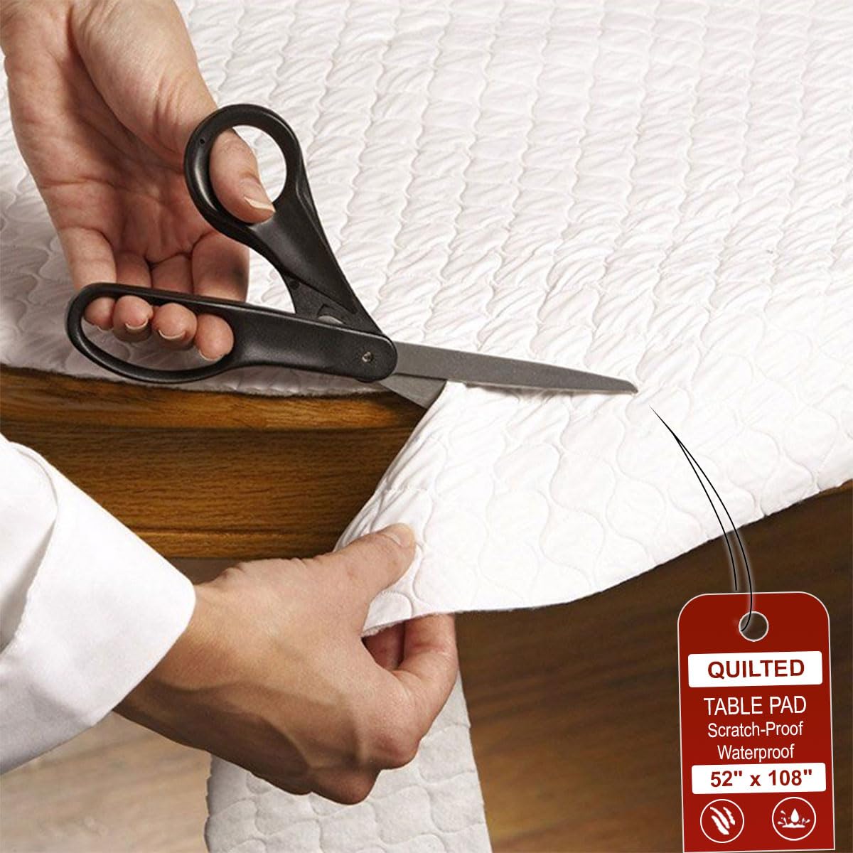 LAMINET Table Protector for Dining Room Table Quilted Table Pads 52x108 | Quilte