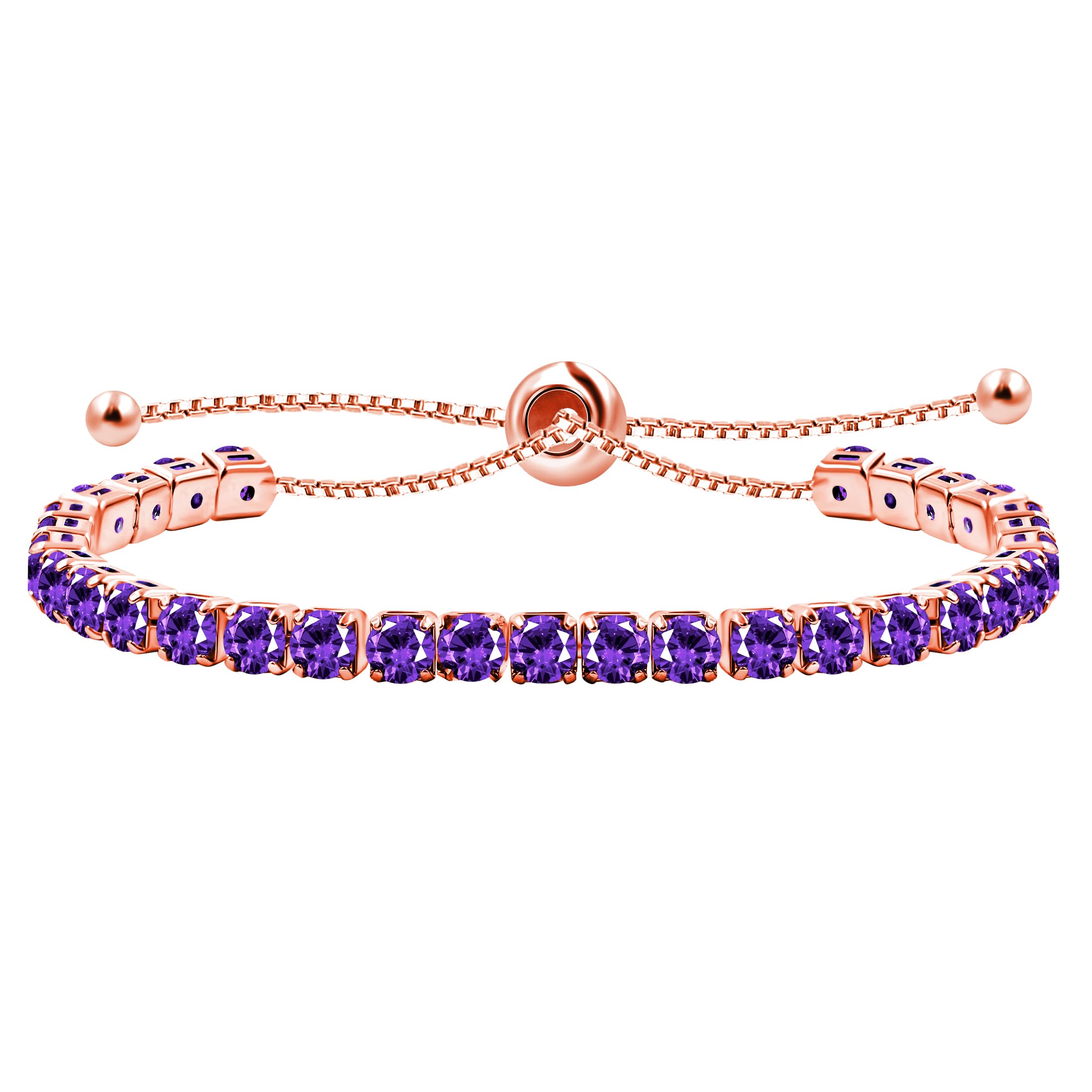 Uloveido Tennis Bracelet Adjustable Bolo Clasp for Girls Women Hypoallergenic Pu