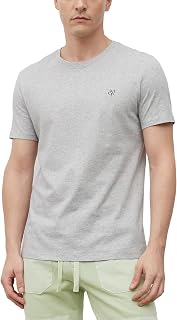 Marc O'Polo Hombre con pequeño Logotipo Impreso, cómoda Parte Superior de algodón orgánico, Camiseta de Manga Corta Informal