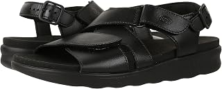 SAS Huggy Platform Sandals for Women - Leather Upper with Cross Straps, Cozy and Comfortable Casual Sandals