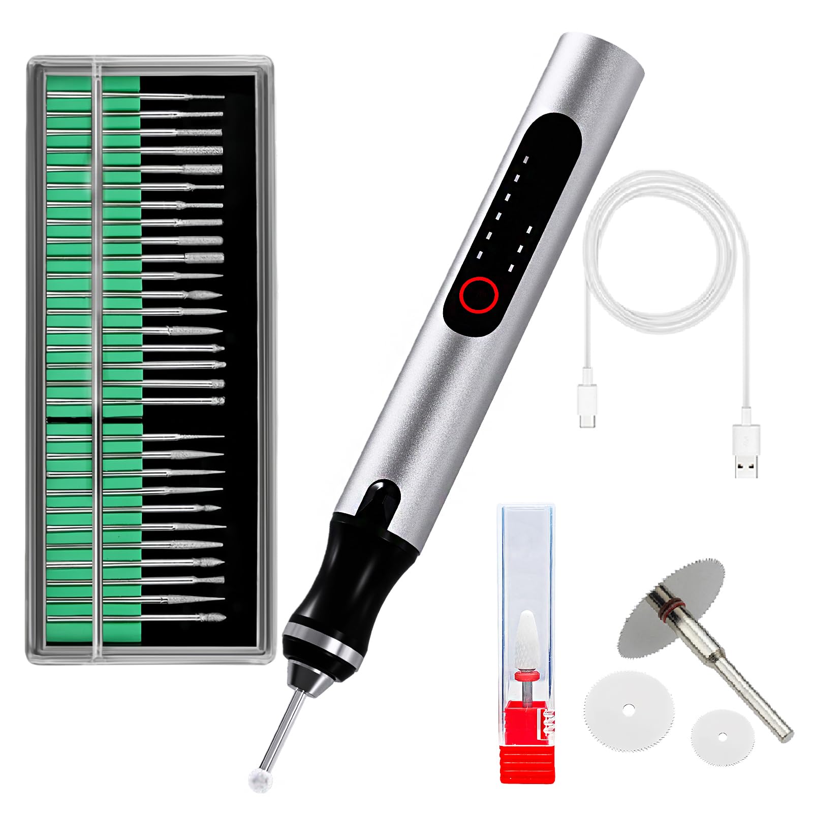 Wireless Engraving Pen Kit - Precision Tool for Artists & DIY | Engrave Jade, Wo