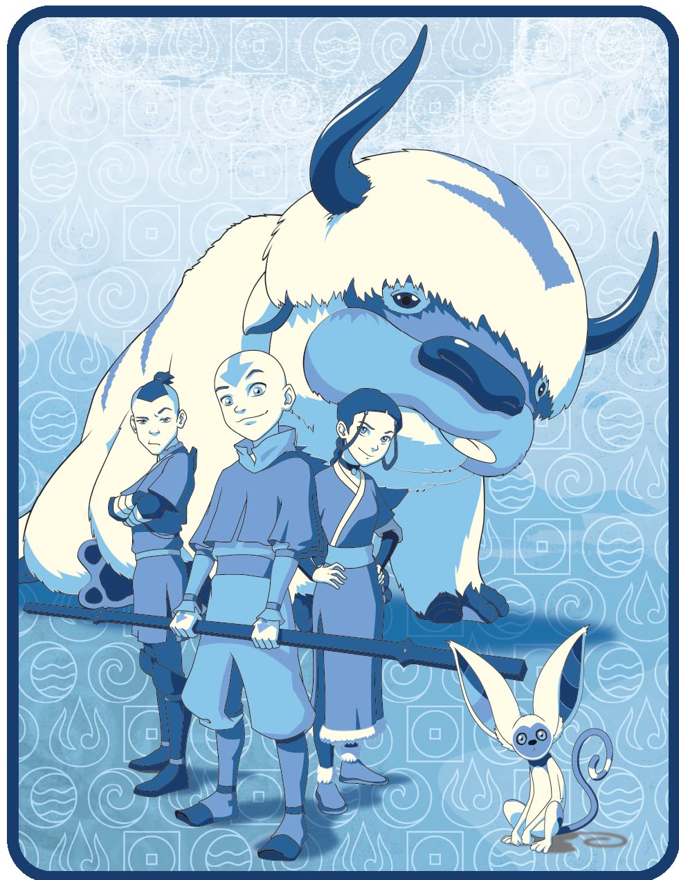 Avatar Aangs Gang Throw Micro Raschel Plush Blanket