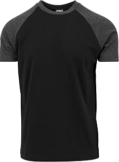 URBAN CLASSICS RAGLAN Men's Cotton Regular Length Casual Loose Short Sleeve T-Shirt S-5XL