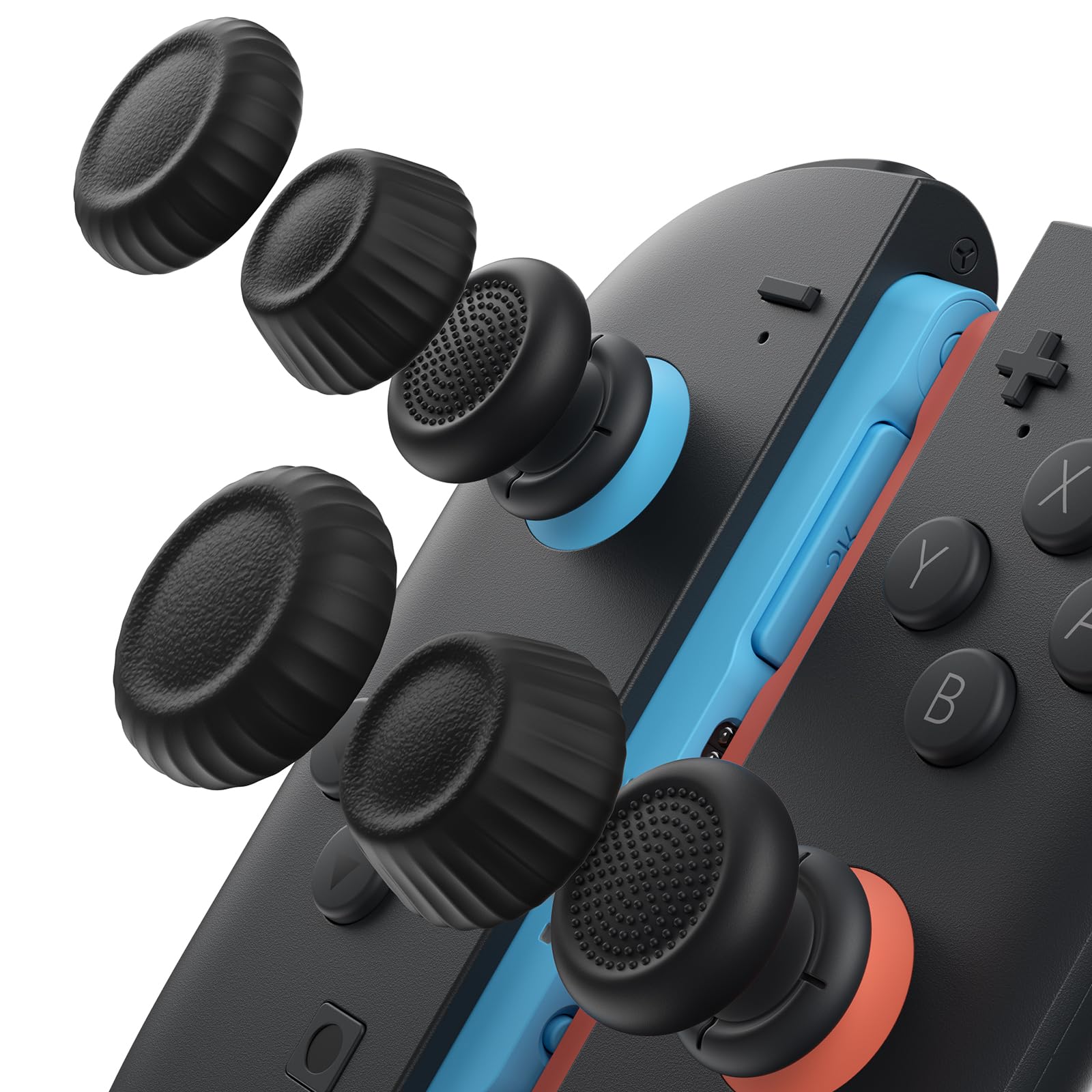 JSAUX Thumb Grips for Nintendo Switch 2/Steam Controller/ROG Xbox Ally X | Black