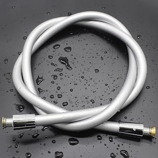 Shower Hose, 69 Inches Silicone Shower Hose Replacement, Anti-Kink Designed Handheld Shower Head Hose Ultra-Soft Hoses Extension with Brass Insert & Nut, Silver