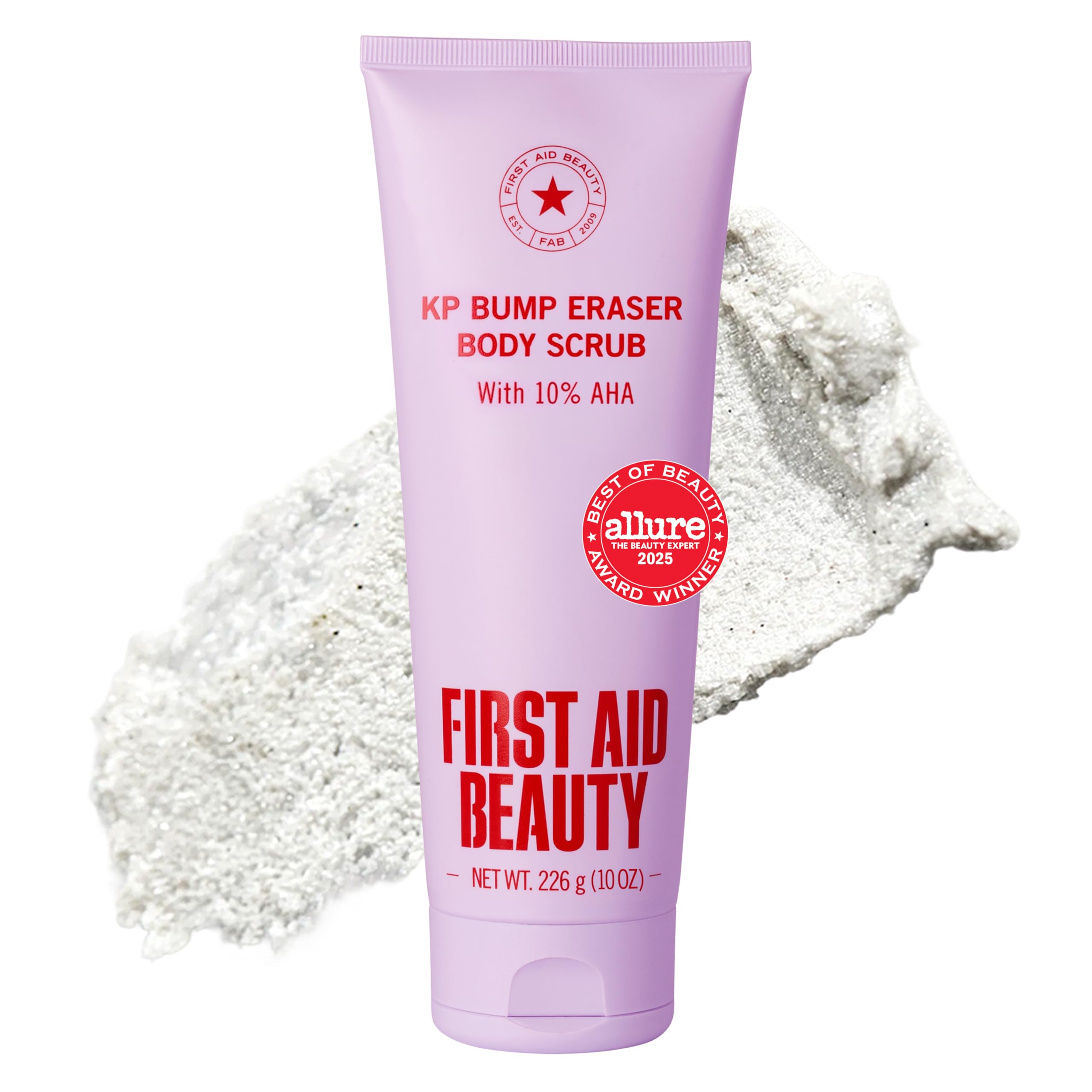 First Aid Beauty KP Bump Eraser Body Scrub, 10% AHA Body Exfoliator | Dermatolog