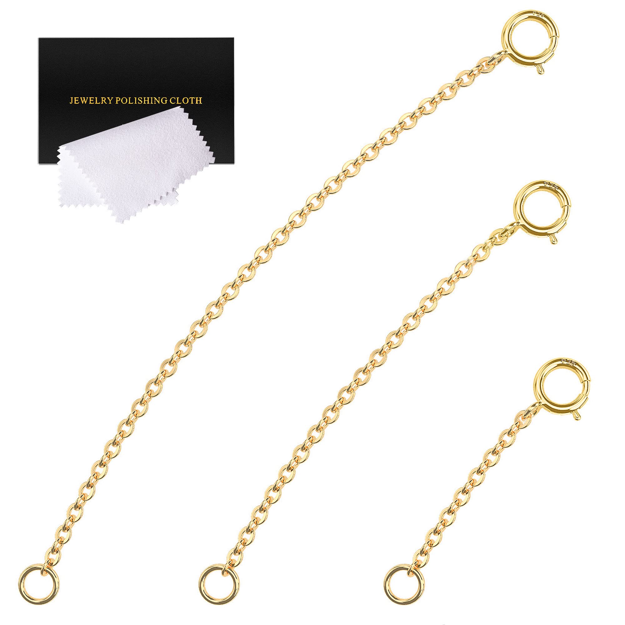Gold Necklace Extenders 14k Extender Chain 925 Sterling Silver Extension Bracele