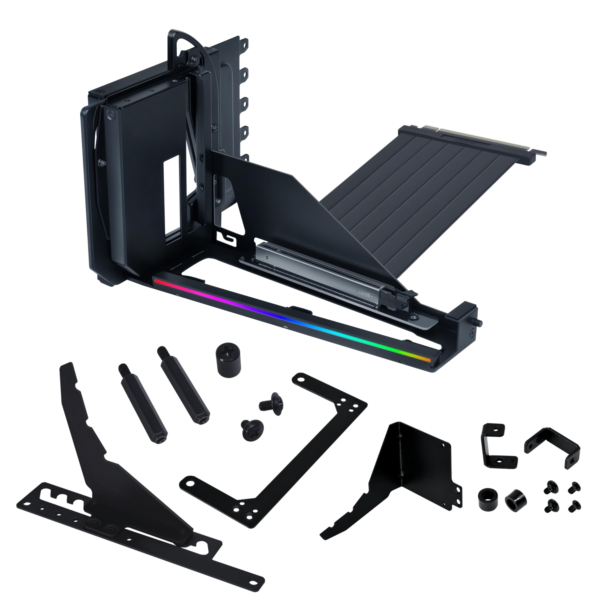 LIAN LI 4 Slots Vertical GPU Kit (VG4v4), PCIe 5.0 Riser, 4-Slot, Black | NOTE: 