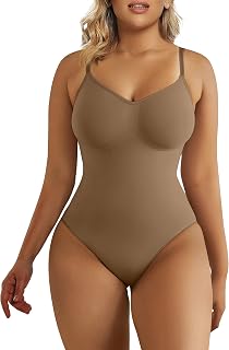 SHAPERX Women's Slimming Body Shaper Bodysuit Flat Tummy Shapewear