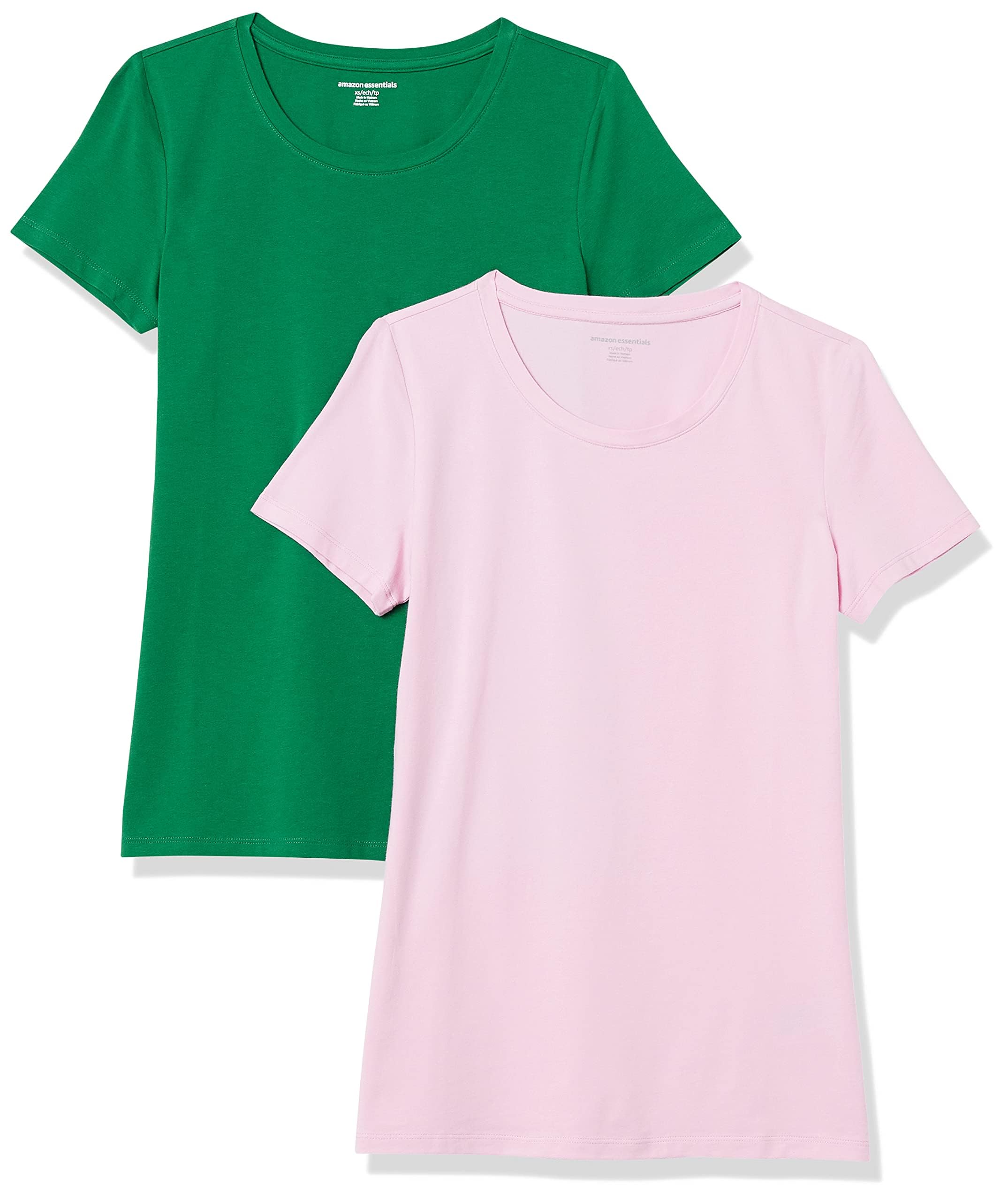 Amazon Essentials Damen T-Shirt mit kurzen Ärmeln und Rundhalsausschnitt in norm