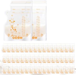 Oderra 250/180ml Breast Milk Storage Bags 50/ 100PCS- Pre-Sterilized Freezer-Safe Breastmilk Bags with Built-In Pour Spout, Double Zip Seal, Hospital Bag Maternity Essentials