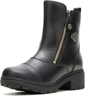 [Harley-Davidson] Womens Amherst Cap Toe Ankle Motorcycle Boots [並行輸入品]