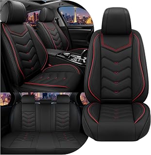 Car Seat Covers for Honda Civic 2000-2026, Stylish Sport Seat Cover, Premium Nappa Leather Car Seat Cover. Automobile Seat Covers Sets.(Standard 5 Seats/Black)