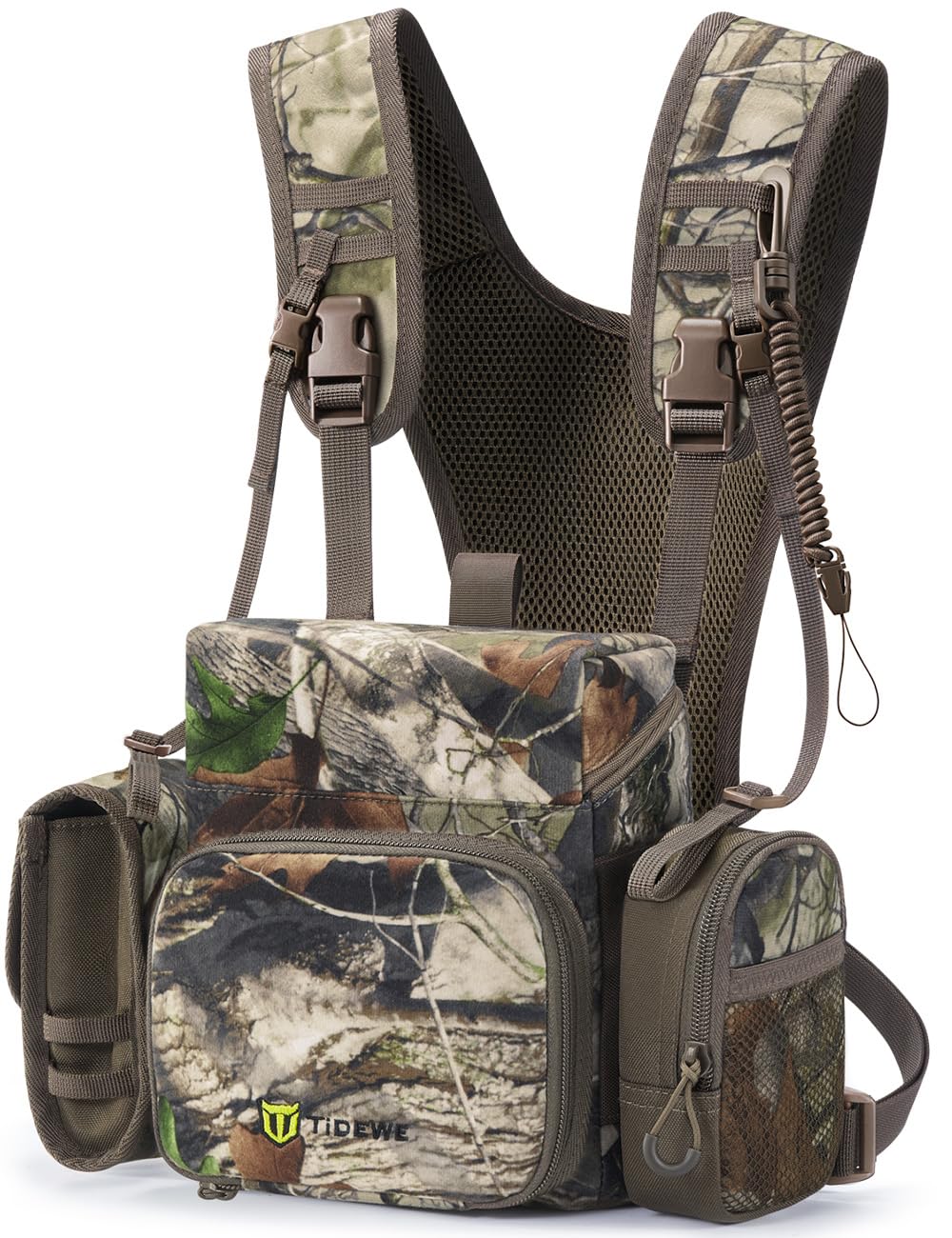 TIDEWE Binocular Harness Chest Pack with MOLLE & Silent Closure,Camo | Lightweig