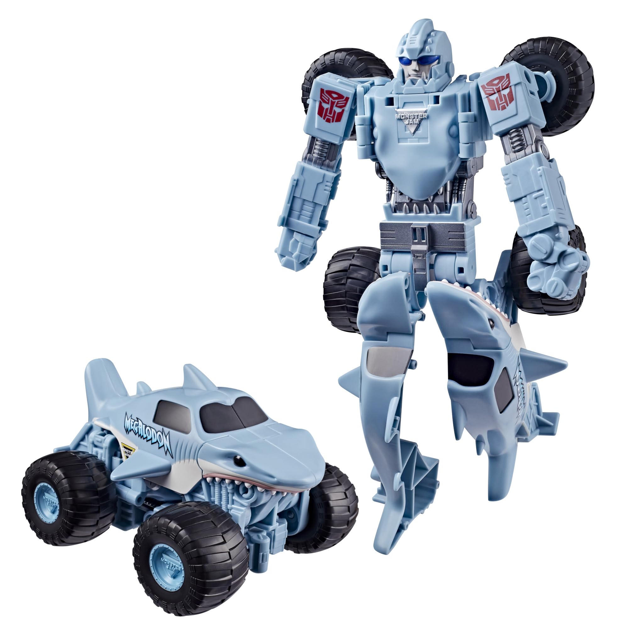 Transformers Monster Jam Megalodon (Big Tooth) | Action Figure Changes from Robo