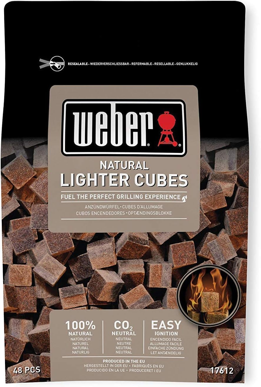 Weber Lighter Cubes | BBQ Accessory, Natural Fire Starter for Barbecue Charcoal 