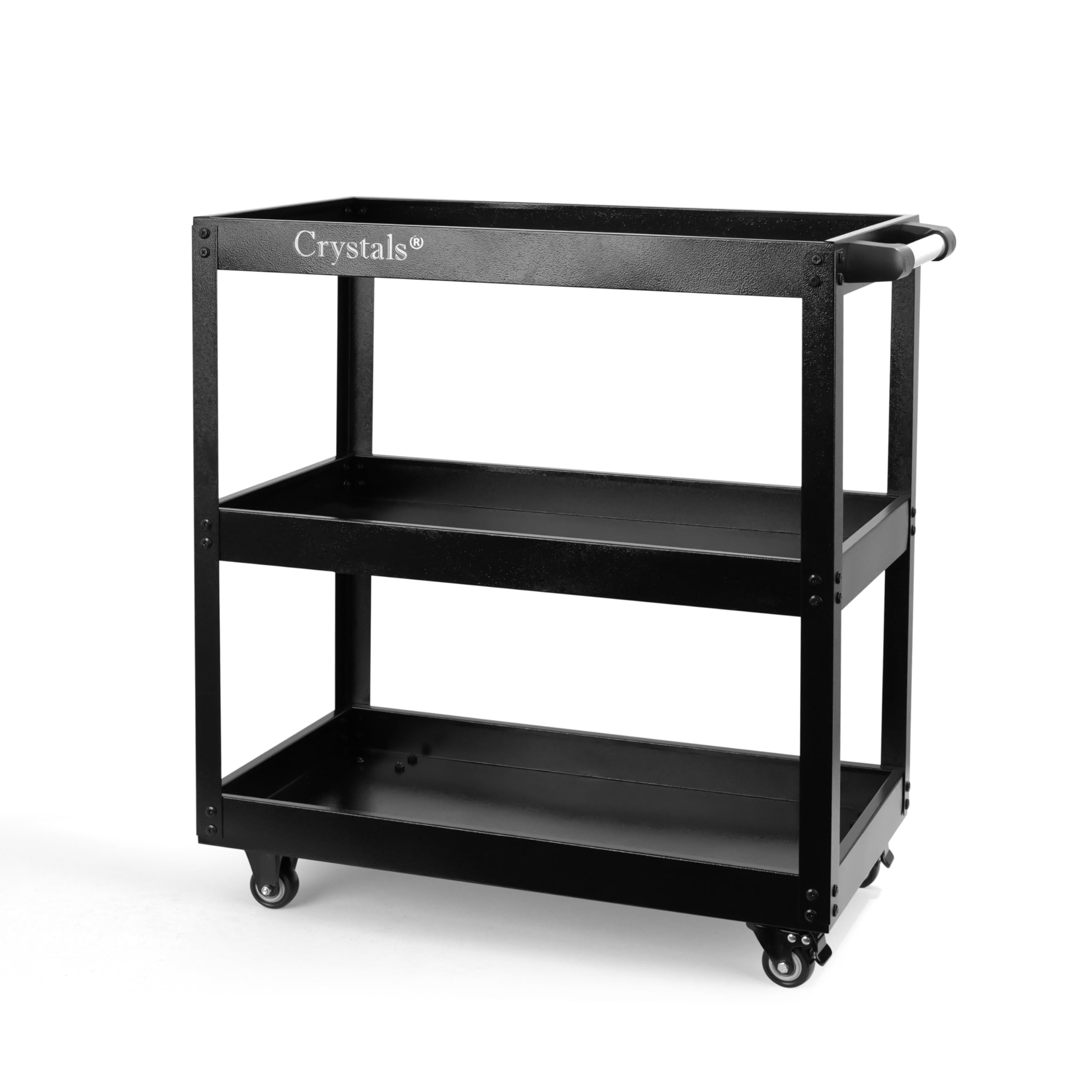 Crystals 3-Tier Heavy Duty Tool Trolley Cart on Wheels – Workshop & Garage Servi