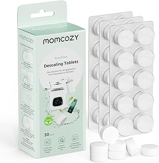 Momcozy Official Descaling Tablets Bottle Washers, 30 Tablets | Descaler for Milk & Limescale Removal, Compatible with All Momcozy Models of Bottle washers, Sterilizers & Warmers