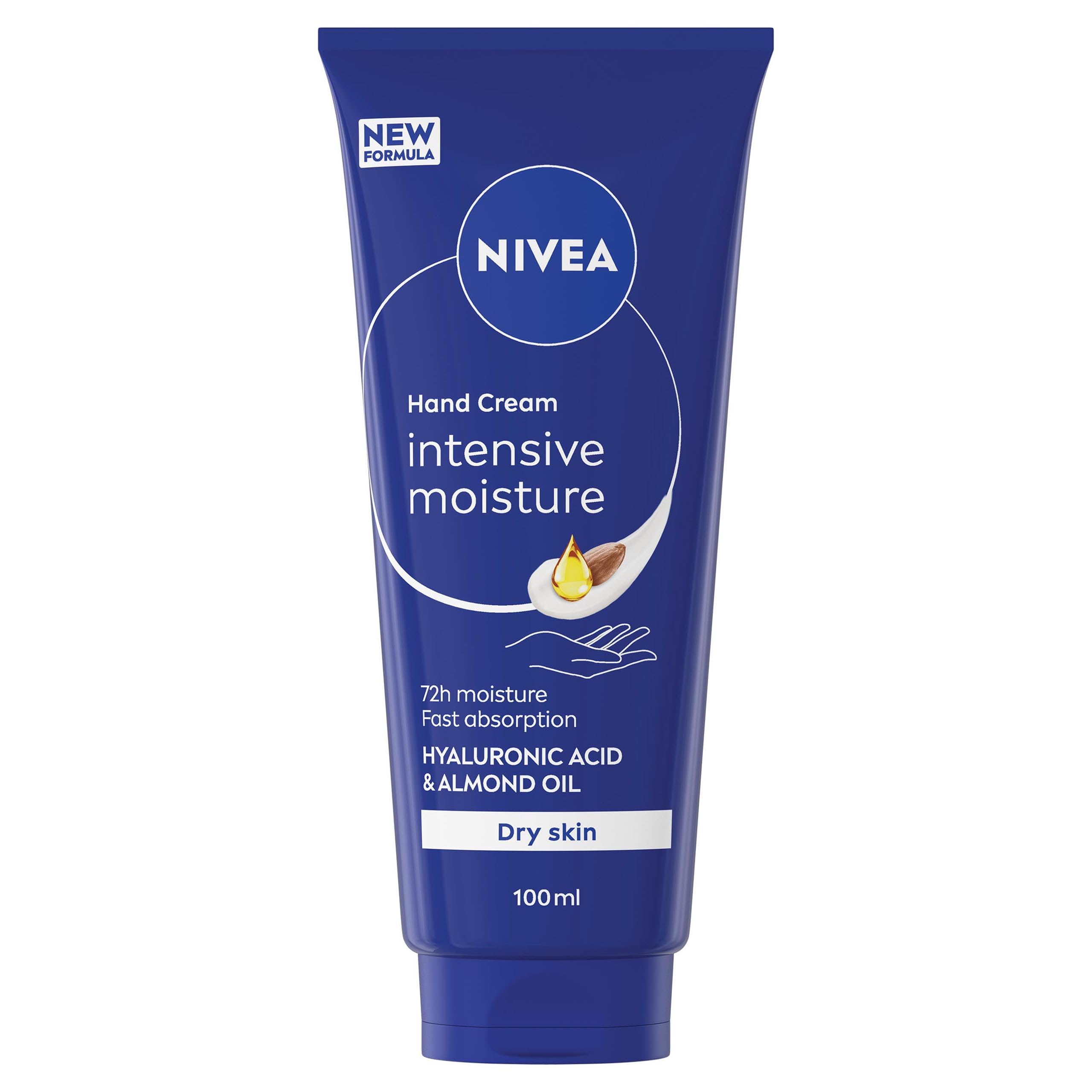 NIVEA Intensive Moisture Dry Skin Hand Cream, 100 mL | Nourishing Cream with Hya