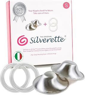 Silverette The Original Silver Nursing Cups, Nipple Covers for Breastfeeding