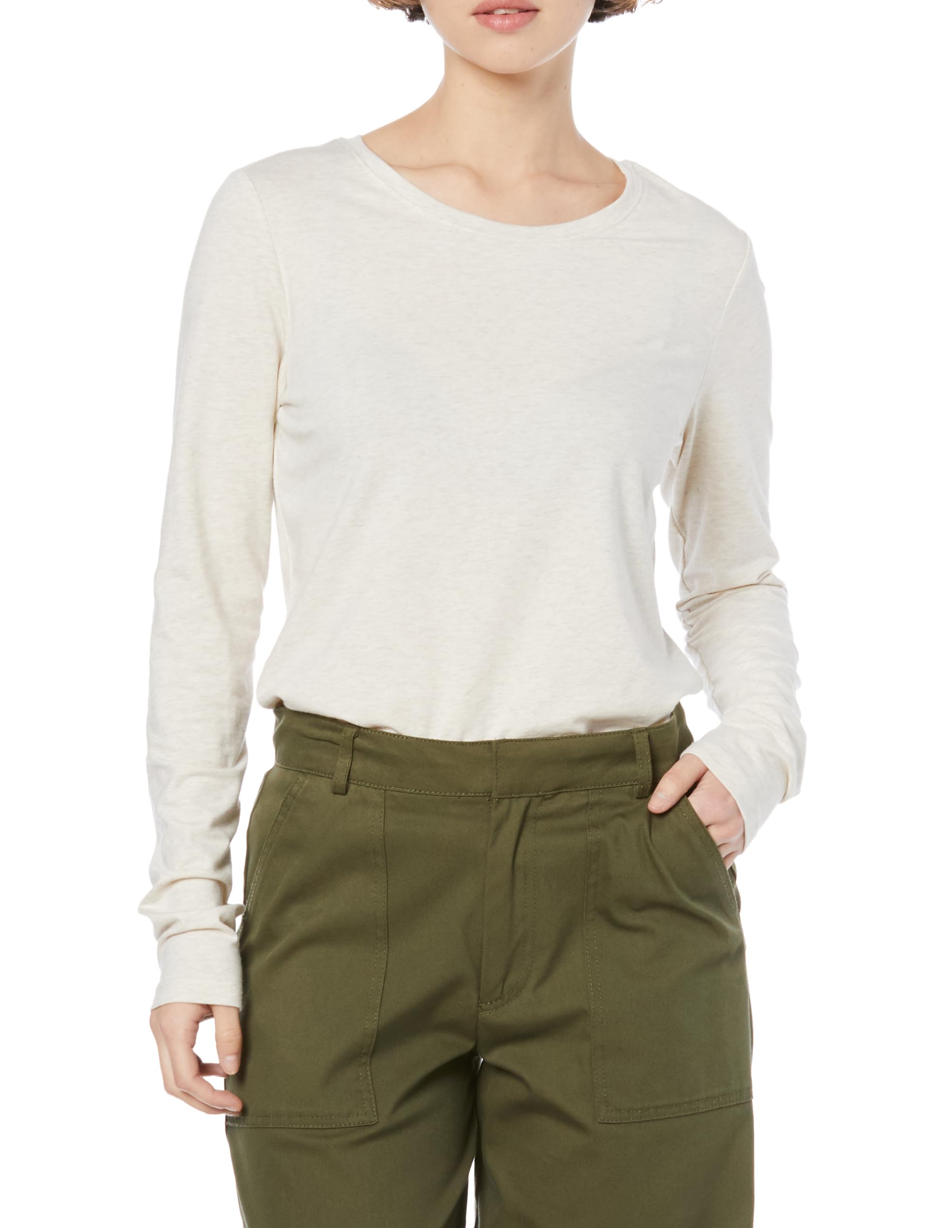 Amazon Essentials Women's Crew Neck T-Shirt, Regular Fit, Long Sleeve