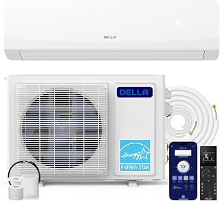 DELLA Serena 22 SEER2 18000 BTU Smart Wifi Mini Split Heat Pump Works with Alexa, Energy Star 1.5 Ton Pre-Charged 230V Ductless AC Unit Inverter System for Rooms up to 1000 Sq.Ft, 16.4ft Install Kit
