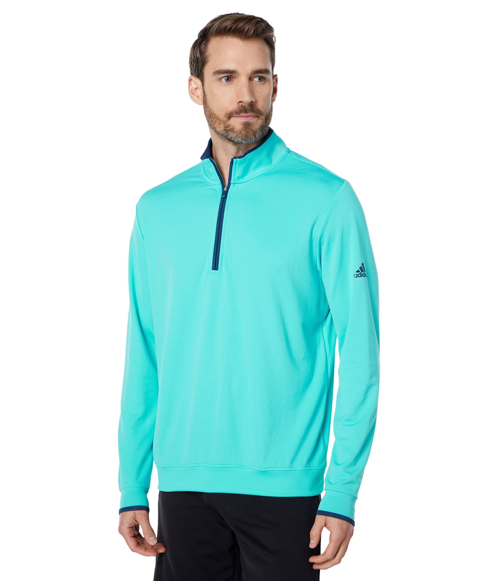 adidas Golf Mens Elevated Quarter Zip Left Chest Recycled Sweater