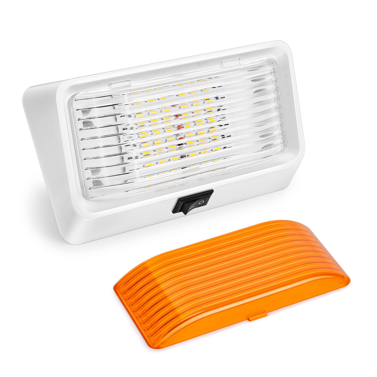 Kohree LED RV Exterior Porch Utility Light, 12V Lighting Fixture with Switch LED