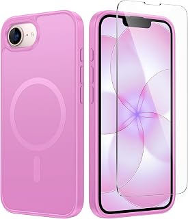 FNTCASE for iPhone 17e/16e Case Silicone Magnetic Pink