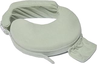 My Brest Friend Nursing Pillow - Deluxe - Spring Green | Enhanced Ergonomic Design for Ultimate Breastfeeding Support for Mom & Baby - Adjustable Backrest and Handy Side Pocket