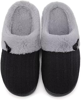 NineCiFun Women's Winter Slippers, Warm, Comfortable, Plush, Memory Foam, Non-Slip, Indoor House Shoes