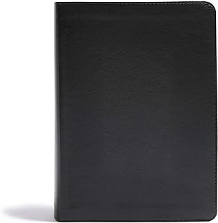 CSB He Reads Truth Bible, Black LeatherTouch, Black Letter, Wide Margins, Journaling Space, Illustrations, Reading Plans, Single-Column, Easy-to-Read Bible Serif Type