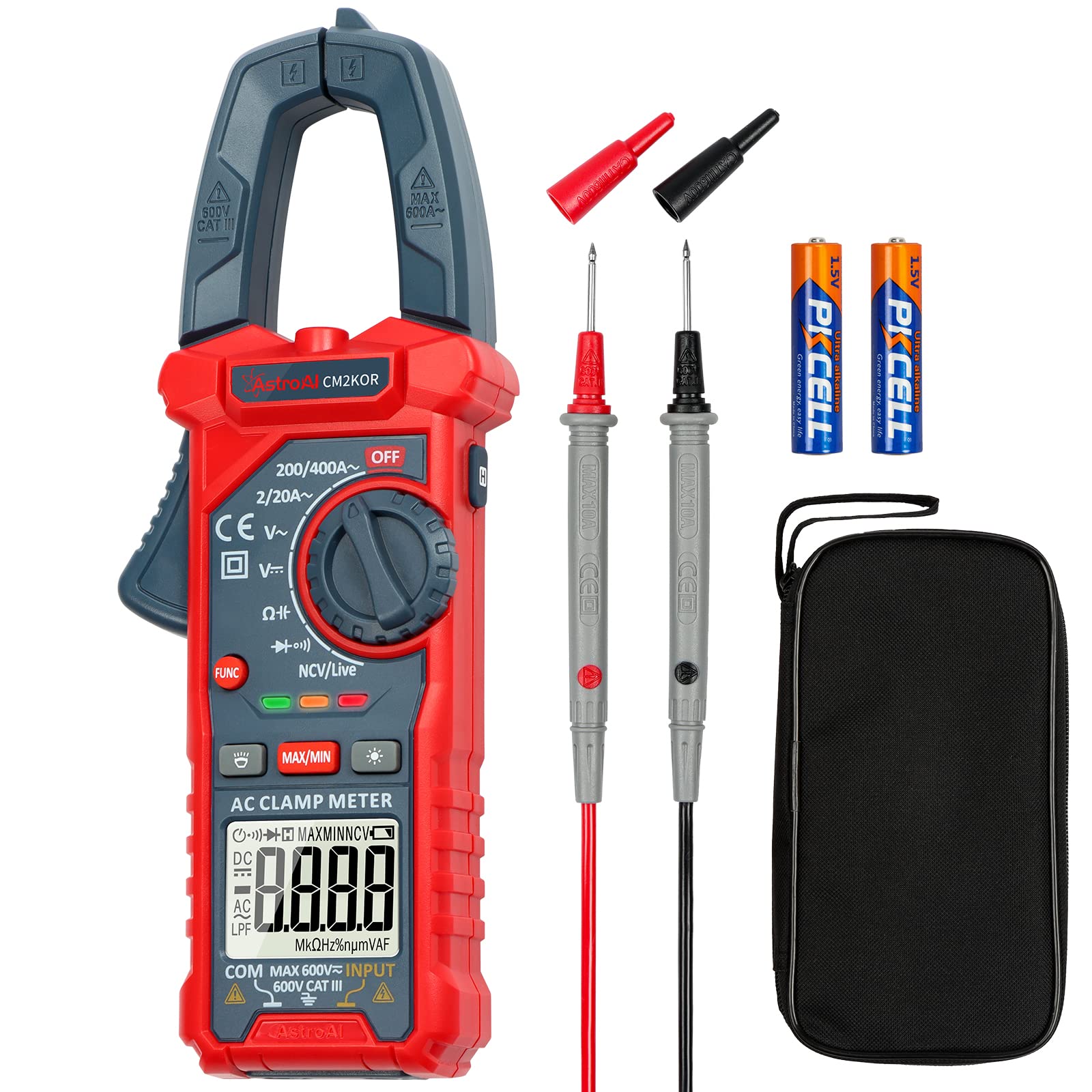 AstroAI Digital Clamp Meter Multimeter 2000 Counts Amp Voltage Tester Auto-rangi
