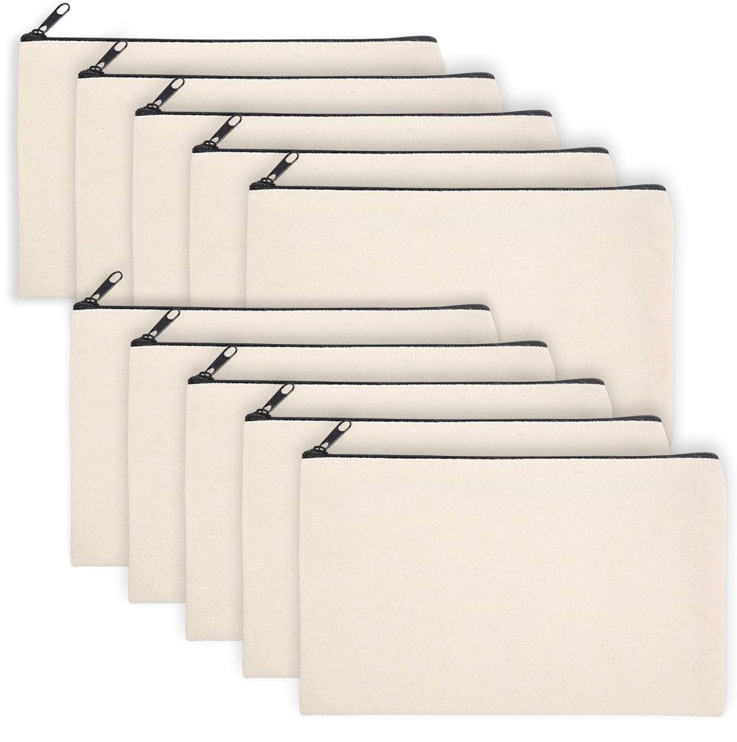 Legigo Blank Canvas Bags Zipper Pouch Makeup Bags Pencil Pouch Bulk | Multi-Purp