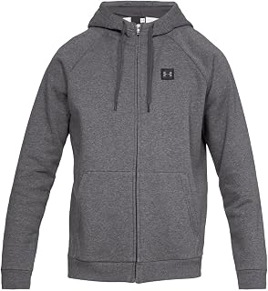 Under Armour Men's Ua Rival Cotton Fz Hoodie Sporty Sweat Jacket, Warm Hoodie with Full Zip (Pack of 1)