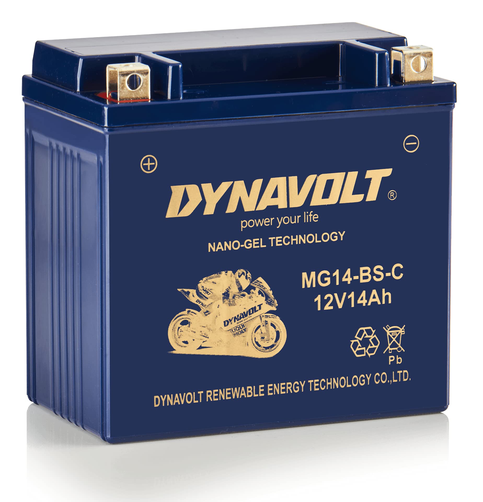Dynavolt Battery MG14-BS-C (YTX14-BS)