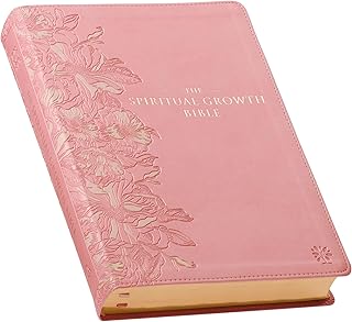 The Spiritual Growth Bible, Study Bible, NLT - New Living Translation Holy Bible, Faux Leather, Pink (NLT Spiritual Growth Editions)