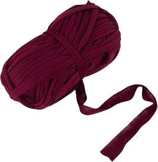 35 Yards/Skeins T Shirt Crochet Yarn 0.87" Elastic Fabric Fabric Fabric Knitting T Shirt Yarn Thick Crochet Fabric Ribbon Crochet Bag Basket Rug Home Decoration DIY Craft Dark Red