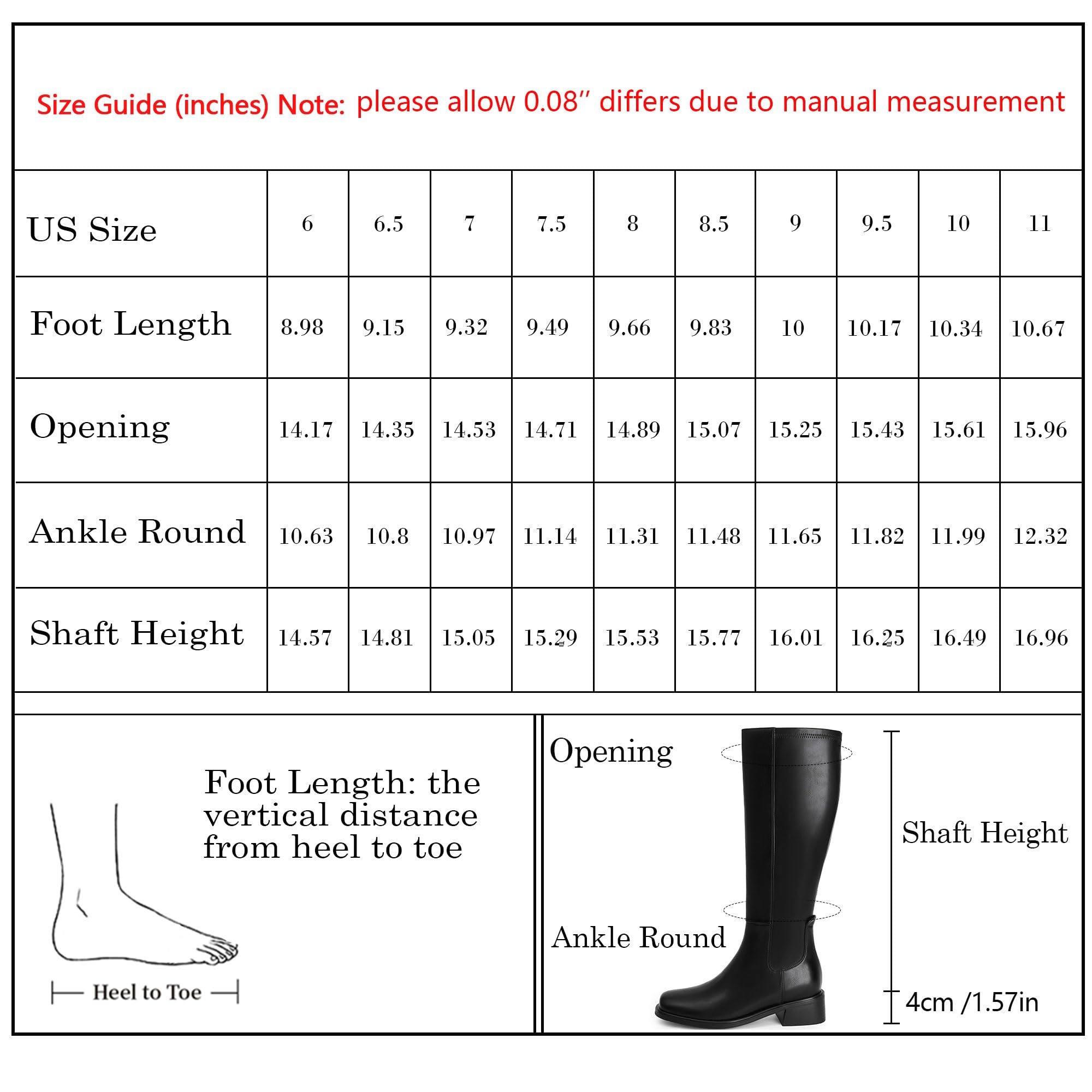 QIY Knee High Boots for Women Low Heel Flat Tall Boots