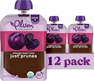 Plum Organics Stage 1 Baby Food, Just Prunes, Multi, 3.5 Ounce per Pouch (Pack of 12)