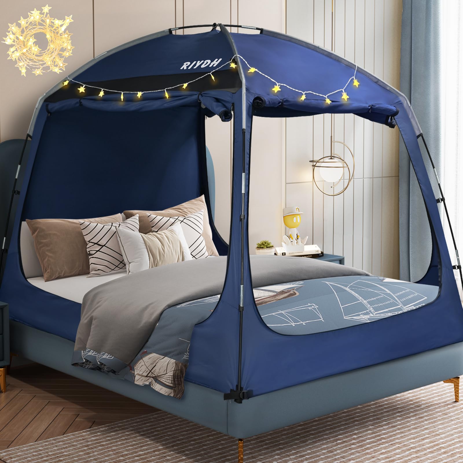Bed Tent Twin Bed Canopy for Adult and Kids Blackout 93% Indoor Sleep Tents | Or
