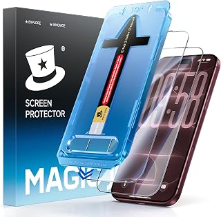 MAGIC JOHN for iPhone 18 Pro Max Screen Protector Easy Installation | 2 Pack, 6.9 inch, HD Clear, 9H Tempered Glass, Bubble Free, Auto Dust-Elimination, Case Friendly