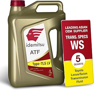 Idemitsu ATF Type TLS-LV (WS) Transmission Fluid – 5 Qt | For Toyota/Lexus/Scion WS Spec | Fuel Economy Optimized &amp; Anti-Shudder | ISO &amp; IATF Certified