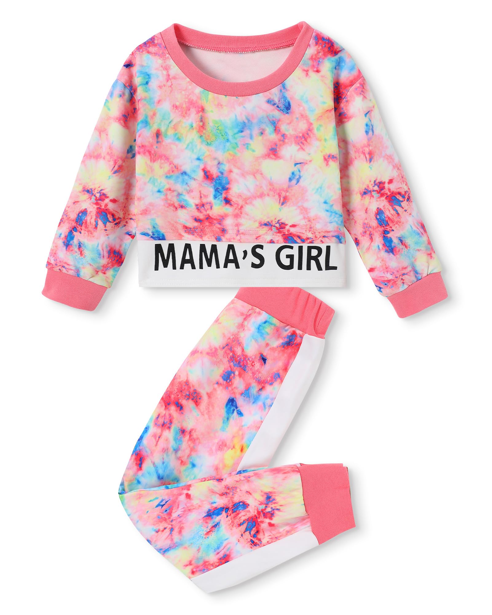 ZOEREA Baby Girls Long Sleeve Sweatshirt and Pants Set for 1-6 Years
