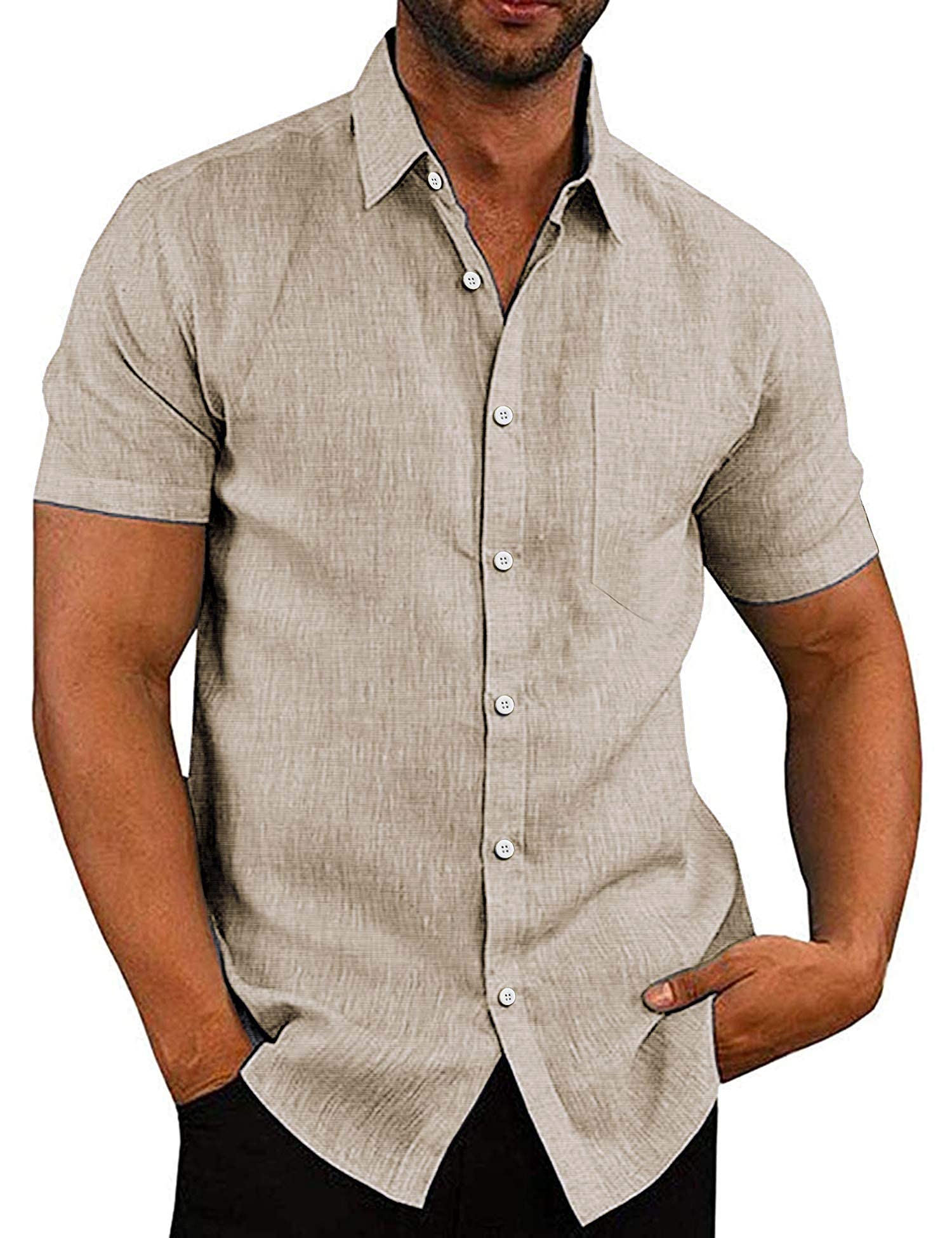 Coofandy Men's Casual Button Down Shirt (Pack of 1)