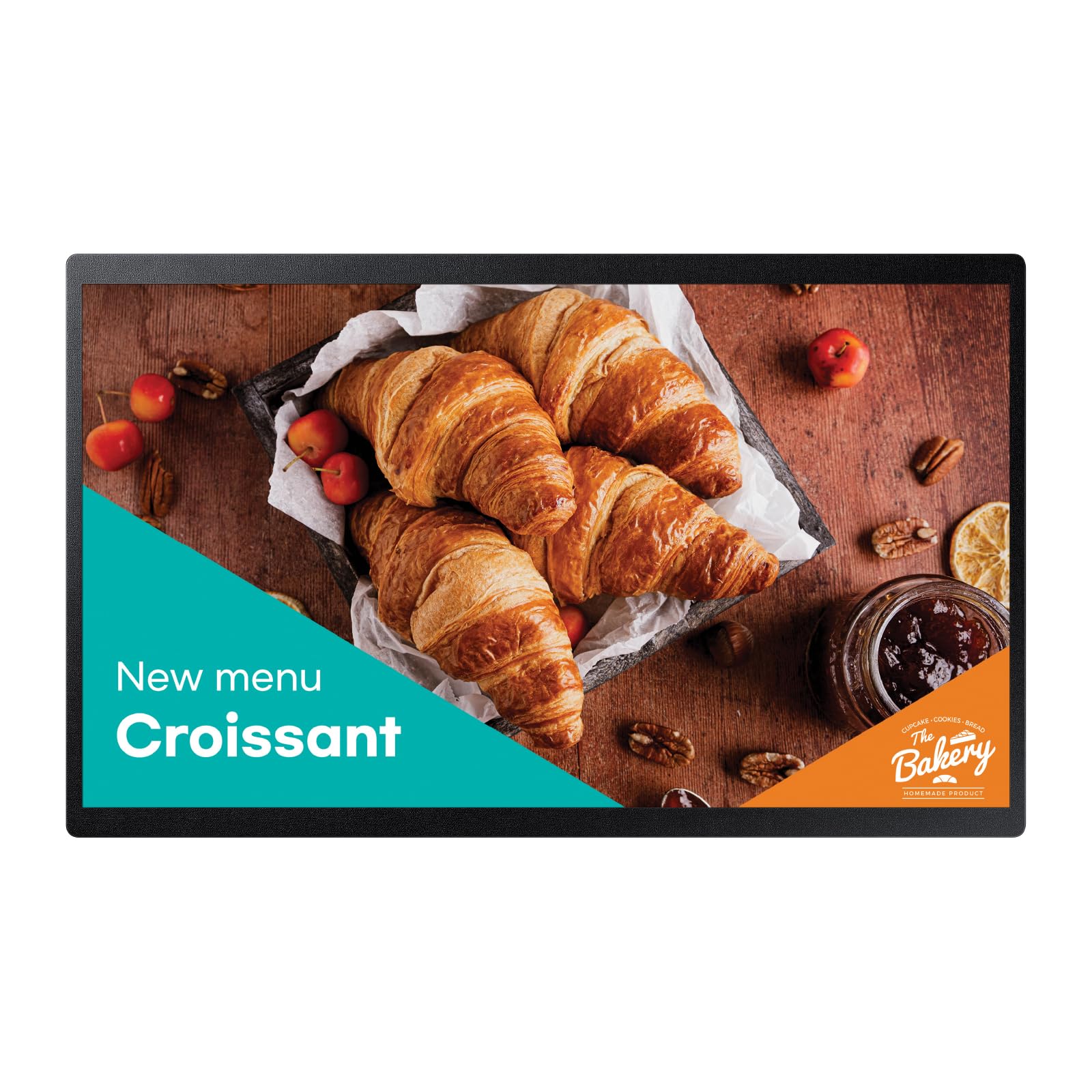 Samsung 24” Commercial UHD LED LCD Display Sign, Full HD Resolution, Compact Des