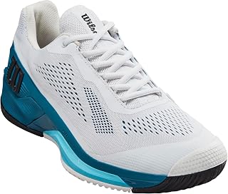 Wilson Unisex Rush Pro 4.0 Bk/Wh/Poppy 6.5Track Shoe