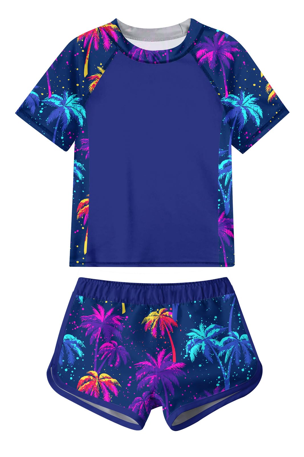 ADUKIDE Costume da bagno da bambina, 2 pezzi, protezione UPF 50+, costume da bag