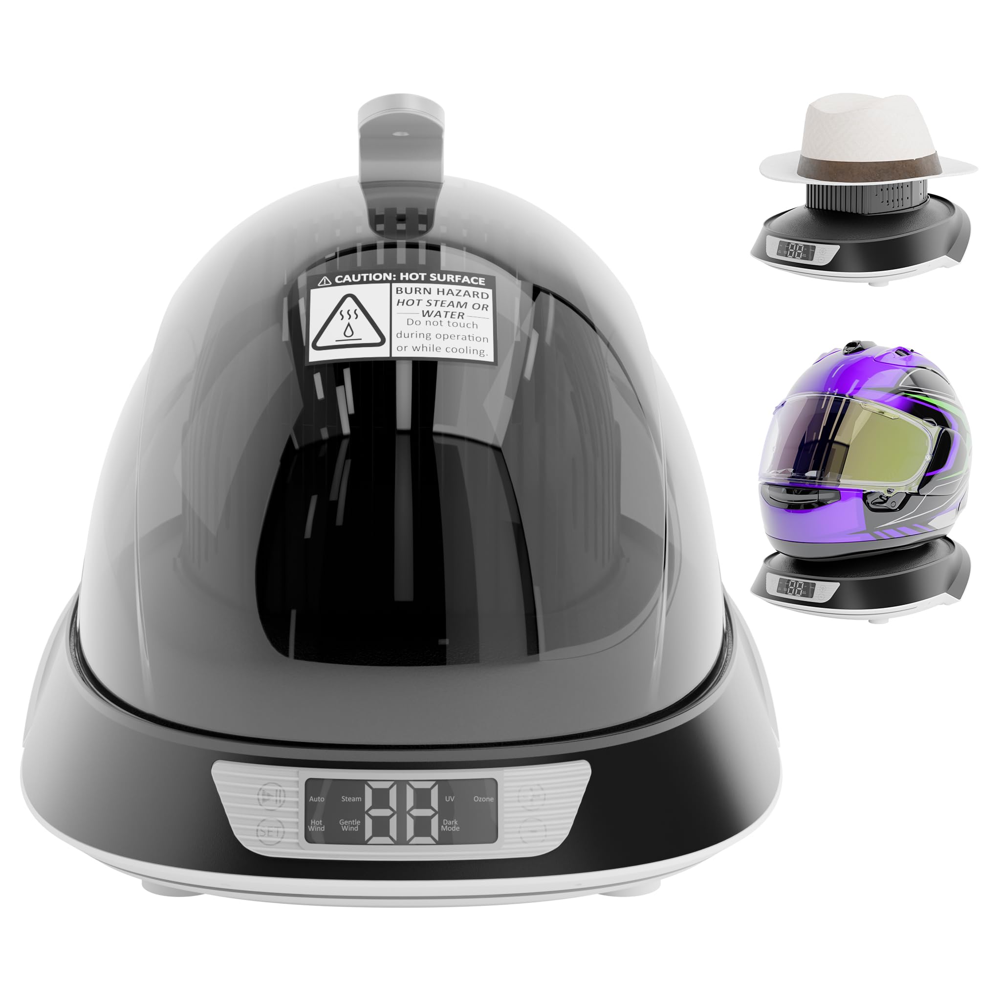 Hat Washer Cage, Hat Heat Press & Hat Shaper – All-in-1 Cap Care Machine with St