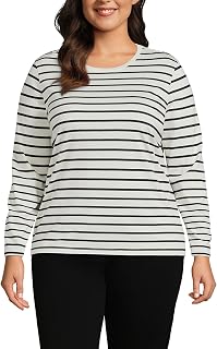 Lands' End Women's Supima Cotton Long Sleeve Crew Neck T-Shirt